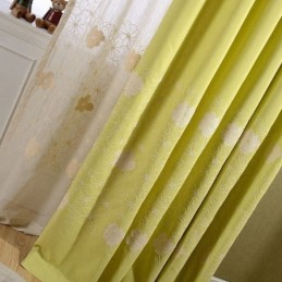 Tenda Oscurante In Cotone E Lino Nordico Su Misura, Con Ricamo Floreale Per Soggiorno E Camera Da Letto