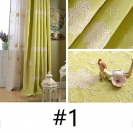 Tenda Oscurante In Cotone E Lino Nordico Su Misura, Con Ricamo Floreale Per Soggiorno E Camera Da Letto