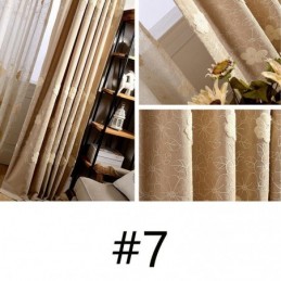 Tenda Oscurante In Cotone E Lino Nordico Su Misura, Con Ricamo Floreale Per Soggiorno E Camera Da Letto