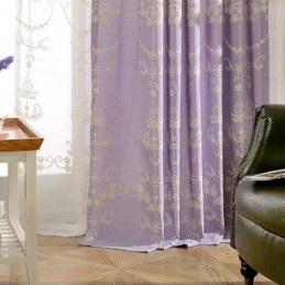 Tenda Oscurante In Cotone Europeo Su Misura Con Ricamo Floreale