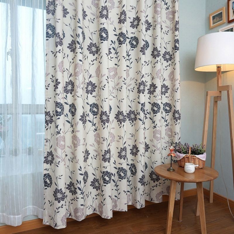 Tende Oscuranti In Cotone Nordico Con Stampa Floreale Per Soggiorno E Camera Da Letto