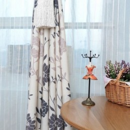 Tende Oscuranti In Cotone Nordico Con Stampa Floreale Per Soggiorno E Camera Da Letto