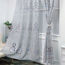 Tenda Oscurante Ricamata Su Misura, Stile Europeo, Con Motivo Floreale, Per Soggiorno