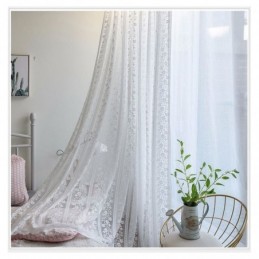 Tenda Trasparente In Voile Con Fiori In Pizzo Francese, Su Misura, Per Balcone, Soggiorno.