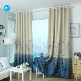 Tenda A Stampa Blu Con Motivo Castello, Su Misura, In Stile Nordico, Popolare, Per Camera Da Letto E Cameretta Dei Bambini.