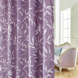 Tenda A Foglia Bianca Viola Su Misura, Tenda Nordica Semplice Semi-Oscurante, Tessuto Per Soggiorno, Camera Da Letto, Bambini