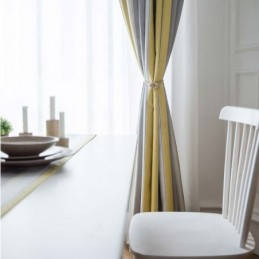 Tenda Jacquard Moderna Nordica Su Misura, Con Strisce A Contrasto, Per Soggiorno, Camera Da Letto, Studio, Tessuto