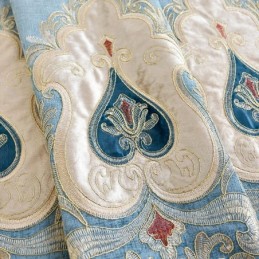 Tenda Oscurante In Ciniglia Su Misura, Con Ricamo Floreale Europeo, Per Soggiorno, Camera Da Letto
