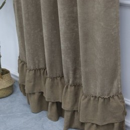 Tenda Oscurante In Ciniglia Tinta Unita, Su Misura, Stile Nordico, Per Soggiorno E Camera Da Letto.