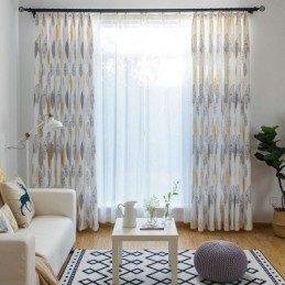 Tenda Oscurante Per La Protezione Dell'Ambiente, Tenda Su Misura, Stile Americano, Stampa A Foglie, Oscuramento Della Stanza, Ca