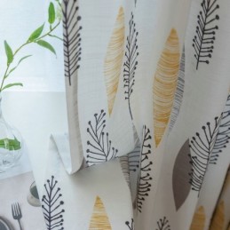 Tenda Oscurante Per La Protezione Dell'Ambiente, Tenda Su Misura, Stile Americano, Stampa A Foglie, Oscuramento Della Stanza, Ca