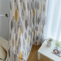 Tenda Oscurante Per La Protezione Dell'Ambiente, Tenda Su Misura, Stile Americano, Stampa A Foglie, Oscuramento Della Stanza, Ca