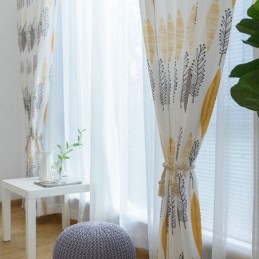 Tenda Oscurante Per La Protezione Dell'Ambiente, Tenda Su Misura, Stile Americano, Stampa A Foglie, Oscuramento Della Stanza, Ca