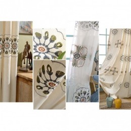 Tende Oscuranti In Stile Nordico In Policotone Con Fiori Ricamati Per Soggiorno E Camera Da Letto