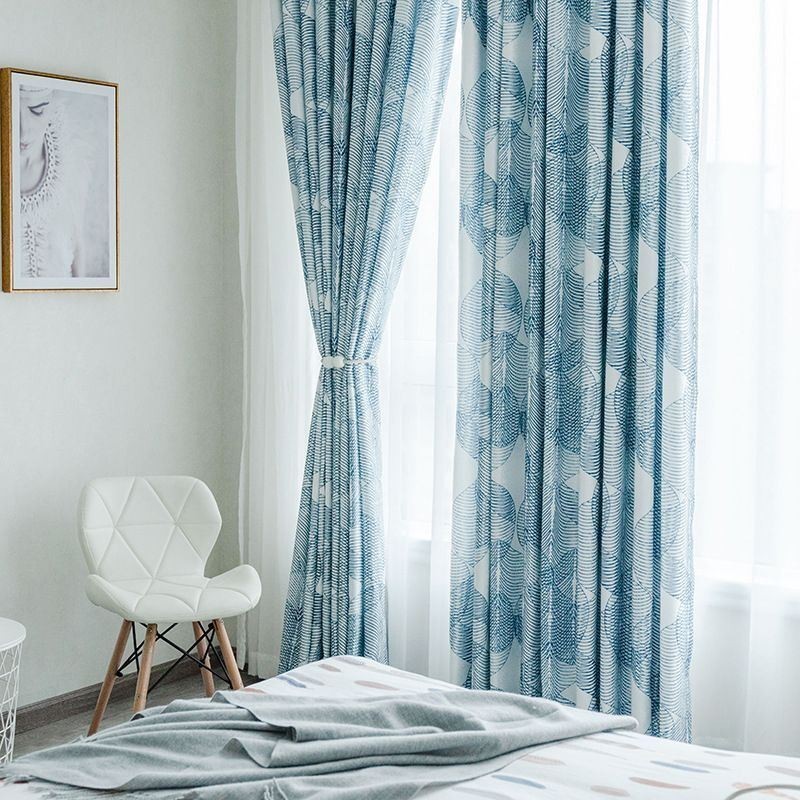 Tenda Oscurante Nordica Su Misura Con Stampa A Foglie Per Soggiorno E Camera Da Letto