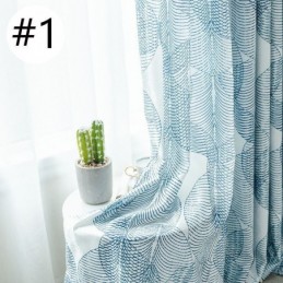 Tenda Oscurante Nordica Su Misura Con Stampa A Foglie Per Soggiorno E Camera Da Letto