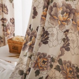 Tende Oscuranti In Stile Americano Con Stampa Floreale In Cotone