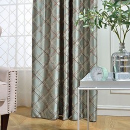 Tenda Oscurante Nordica Su Misura, Tenda Jacquard A Rombi Per Soggiorno E Camera Da Letto