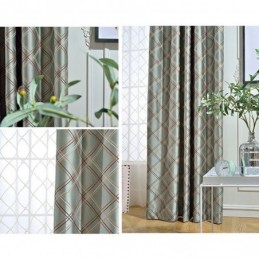 Tenda Oscurante Nordica Su Misura, Tenda Jacquard A Rombi Per Soggiorno E Camera Da Letto
