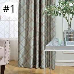Tenda Oscurante Nordica Su Misura, Tenda Jacquard A Rombi Per Soggiorno E Camera Da Letto