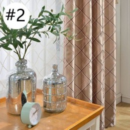 Tenda Oscurante Nordica Su Misura, Tenda Jacquard A Rombi Per Soggiorno E Camera Da Letto
