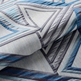 Tenda Oscurante In Lino Su Misura, Stile Nordico Geometrico Jacquard Per Soggiorno, Camera Da Letto