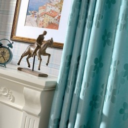 Tenda Oscurante Su Misura Con Motivo Floreale Nordico In Jacquard Per Soggiorno E Camera Da Letto