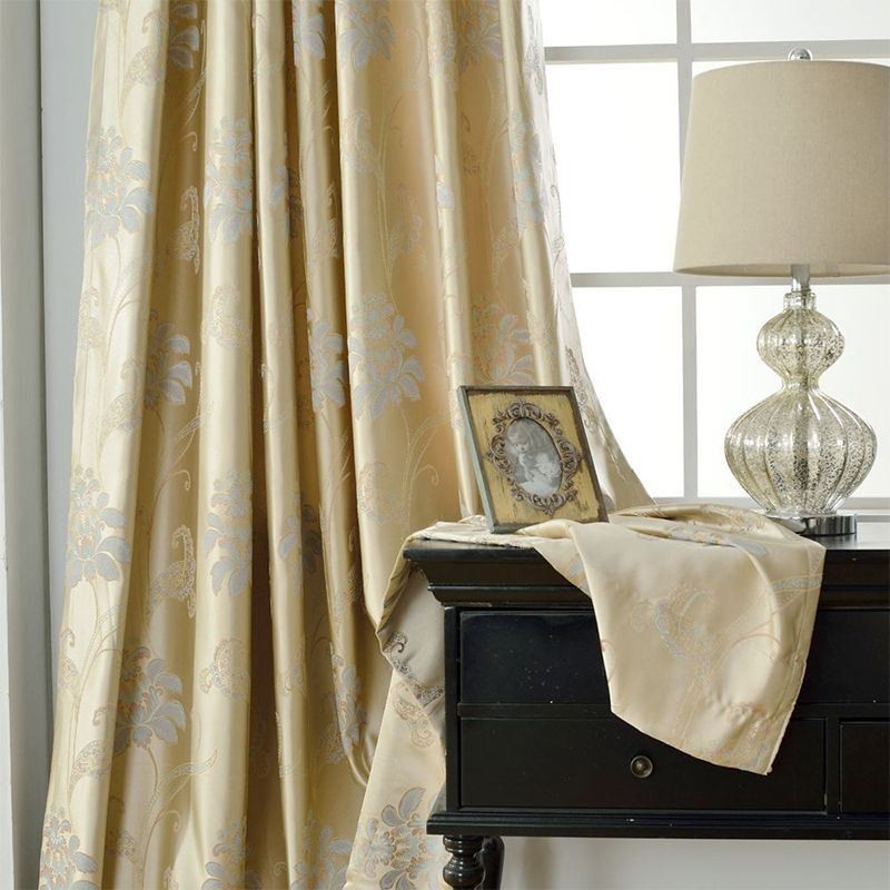 Tende Oscuranti In Stile Europeo, Tenda Jacquard Floreale, Tenda Su Misura Per Soggiorno E Camera Da Letto