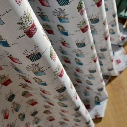 Tenda Oscurante Nordica Su Misura Con Stampa Di Piante In Vaso Per Soggiorno E Camera Da Letto