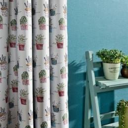 Tenda Oscurante Nordica Su Misura Con Stampa Di Piante In Vaso Per Soggiorno E Camera Da Letto