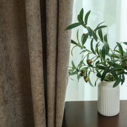 Tenda Oscurante Su Misura, Tinta Unita, In Jacquard Nordico, Per Soggiorno, Camera Da Letto
