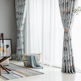 Tende Oscuranti Nordiche Con Stampa Floreale Per Soggiorno E Camera Da Letto