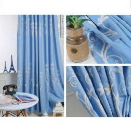Tenda Oscurante Nordic Wind Tenda Su Misura Pianta Ricamata Cotone Lino