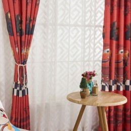 Tende Oscuranti In Cotone Per Bambini, Stile Cartoon, Stampate Con Auto