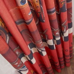 Tende Oscuranti In Cotone Per Bambini, Stile Cartoon, Stampate Con Auto