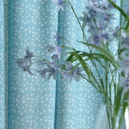 Tenda Oscurante In Cotone Su Misura, Stampa Floreale Nordica Per Soggiorno, Camera Da Letto