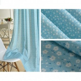 Tenda Oscurante In Cotone Su Misura, Stampa Floreale Nordica Per Soggiorno, Camera Da Letto