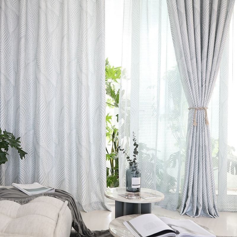 Tenda Oscurante Stampata Con Foglie, Su Misura, Stile Nordico, Per Soggiorno E Camera Da Letto