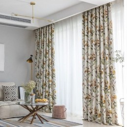 Tende Oscuranti Nordiche Con Stampa Vegetale Per Soggiorno E Camera Da Letto