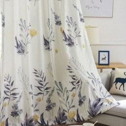 Tenda Oscurante Nordica Su Misura Con Stampa A Foglie Per Soggiorno E Camera Da Letto