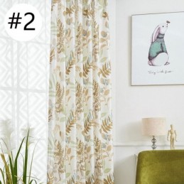 Tenda Oscurante Su Misura Per Soggiorno, Camera Da Letto, Motivo Foglie Nordiche Stampate
