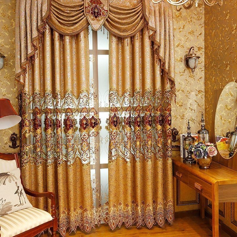 Tende Ricamate Europee Di Lusso Per Soggiorno E Camera Da Letto