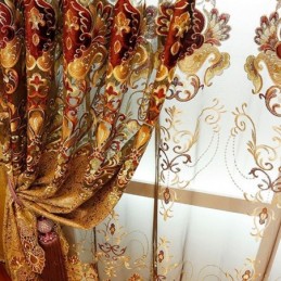 Tende Ricamate Europee Di Lusso Per Soggiorno E Camera Da Letto
