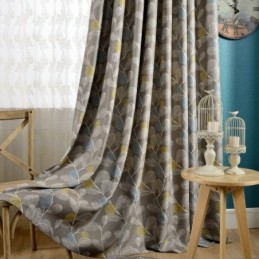 Tenda Oscurante Americana Su Misura, Stampa Grigia, Oscurante Per Finestre E Porte.