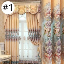 Tenda Di Ciniglia Di Lusso Su Misura, Tende Ricamate Floreali Per Soggiorno, Camera Da Letto