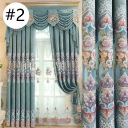 Tenda Di Ciniglia Di Lusso Su Misura, Tende Ricamate Floreali Per Soggiorno, Camera Da Letto