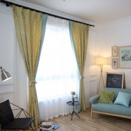 Tenda Moderna In Cotone Su Misura, Tenda Jacquard Vegetale Per Soggiorno E Camera Da Letto