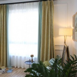 Tenda Moderna In Cotone Su Misura, Tenda Jacquard Vegetale Per Soggiorno E Camera Da Letto