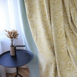 Tenda Moderna In Cotone Su Misura, Tenda Jacquard Vegetale Per Soggiorno E Camera Da Letto