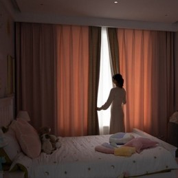 Tenda Moderna Con Cuciture Su Misura, Tenda Pied De Poule Oscurante Per Soggiorno, Camera Da Letto